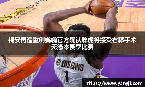 锡安再遭重创鹈鹕官方确认胖虎将接受右膝手术无缘本赛季比赛